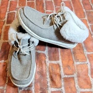 Hey Dude Womens Sz 10 Britt Nut Shoes 121771600 Booties Faux Fur Shoes